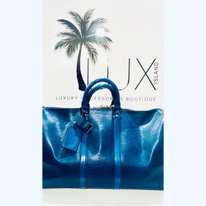 LUX ISLAND | Louis Vuitton Keepall 50 Epi Toledo Blue Duffel